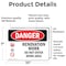 Signmission Renovation Work Do Not Enter Work Area Danger Sign, Vinyl Decal, 10in W x 7in L, 2PK OS-2PACK-DS-D-710-L-1752 - alternate 2
